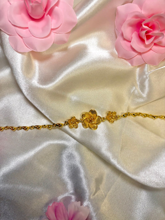 24k gold blossom bracelet