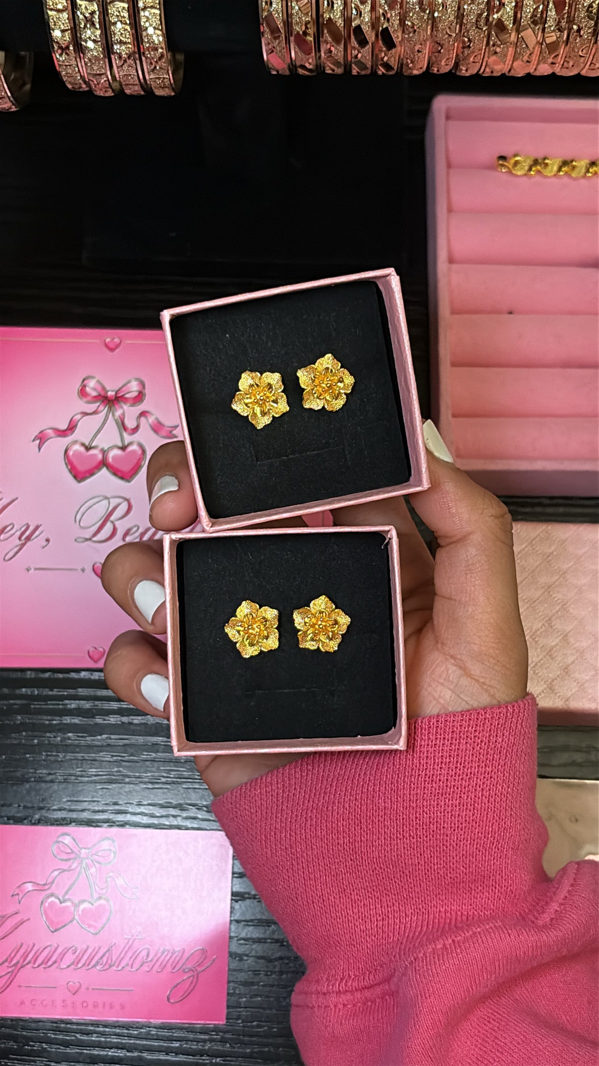 24k Blossom earrings