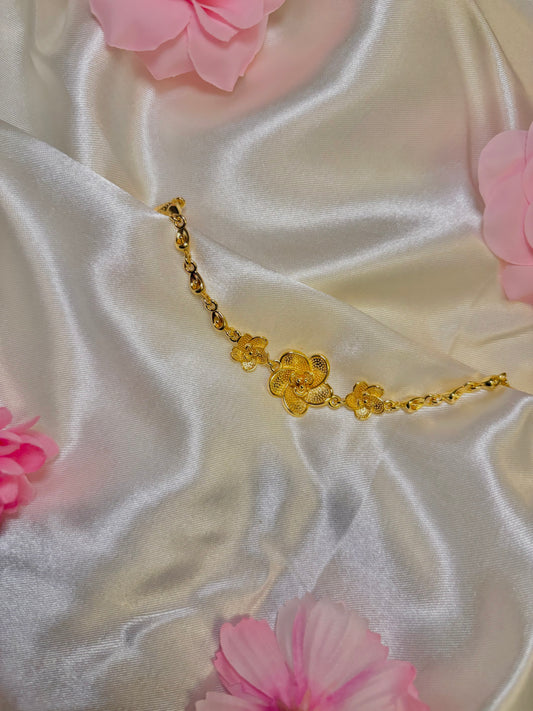 24k gold blossom bracelet