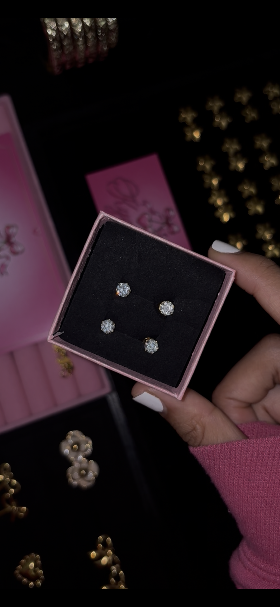 Cz bling earing studs
