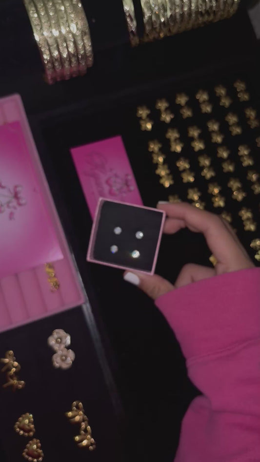 Cz bling earing studs
